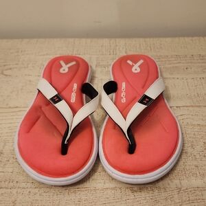Under Armour Pink and White Sandals